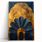 Acrylic Dining Room Artwork – Gold and Navy Art Deco Wall Decor