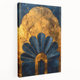 Acrylic Dining Room Artwork – Gold and Navy Art Deco Wall Decor