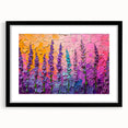 Vibrant Floral Living Room Wall Art - Modern Textured Canvas