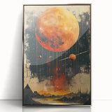 Framed abstract minimalist wall art featuring a silver acrylic design, showcased from the front, ideal for modern home decor. The sleek lines and subtle tones enhance any contemporary space, making it a stylish focal point for living rooms or offices.