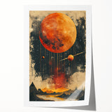 Abstract minimalist wall art print featuring soft pastel colors and geometric shapes, rolled and ready for framing, ideal for modern decor. The design's elegant simplicity adds a stylish touch to any interior space.