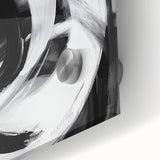 Colorful Abstract Wall Art – Bold Black and White Motion Canvas Print