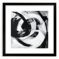 Colorful Abstract Wall Art – Bold Black and White Motion Canvas Print
