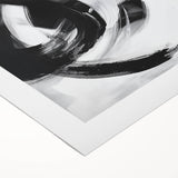 Colorful Abstract Wall Art – Bold Black and White Motion Canvas Print