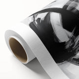 Colorful Abstract Wall Art – Bold Black and White Motion Canvas Print