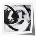 Colorful Abstract Wall Art – Bold Black and White Motion Canvas Print
