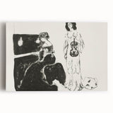 Expressionist Art: Monochrome Violin Concert in Modern Expressionism