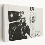 Expressionist Art: Monochrome Violin Concert in Modern Expressionism