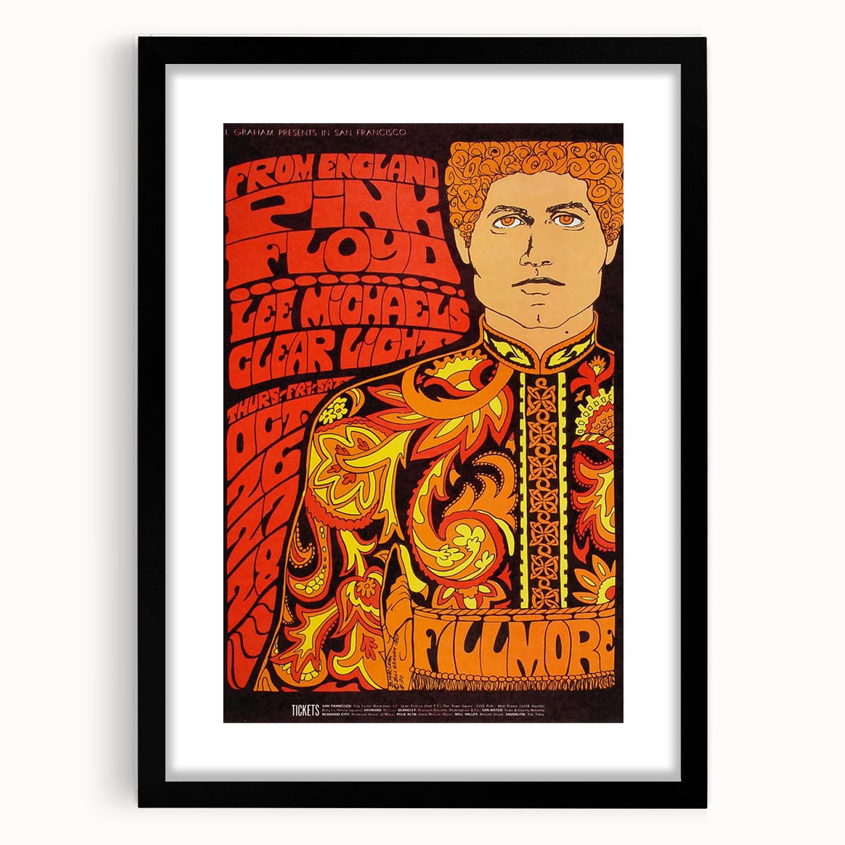 Pink Floyd Retro Wall Art Poster - Vintage 1960s Concert