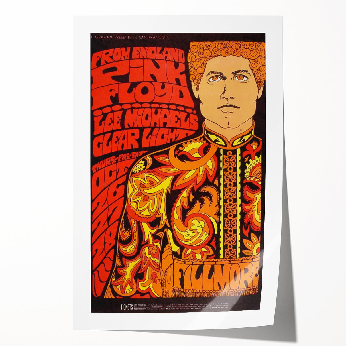 Pink Floyd Retro Wall Art Poster - Vintage 1960s Concert