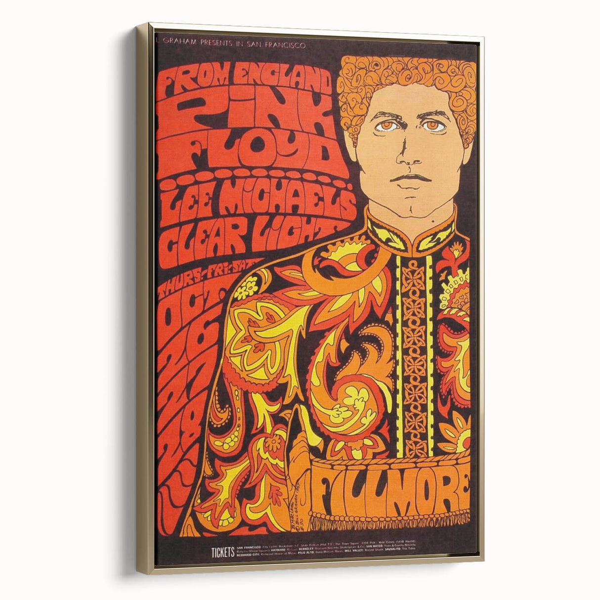 Pink Floyd Retro Wall Art Poster - Vintage 1960s Concert