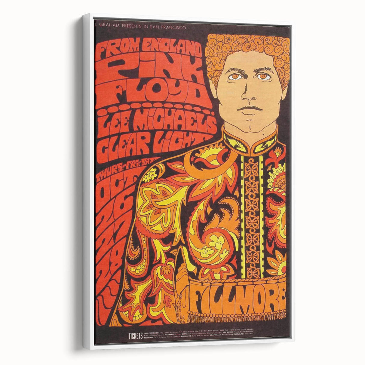 Pink Floyd Retro Wall Art Poster - Vintage 1960s Concert