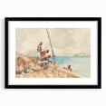 Realism Art Canvas: Maritime Scene with Fishermen Realism Wall Art