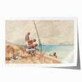 Realism Art Canvas: Maritime Scene with Fishermen Realism Wall Art