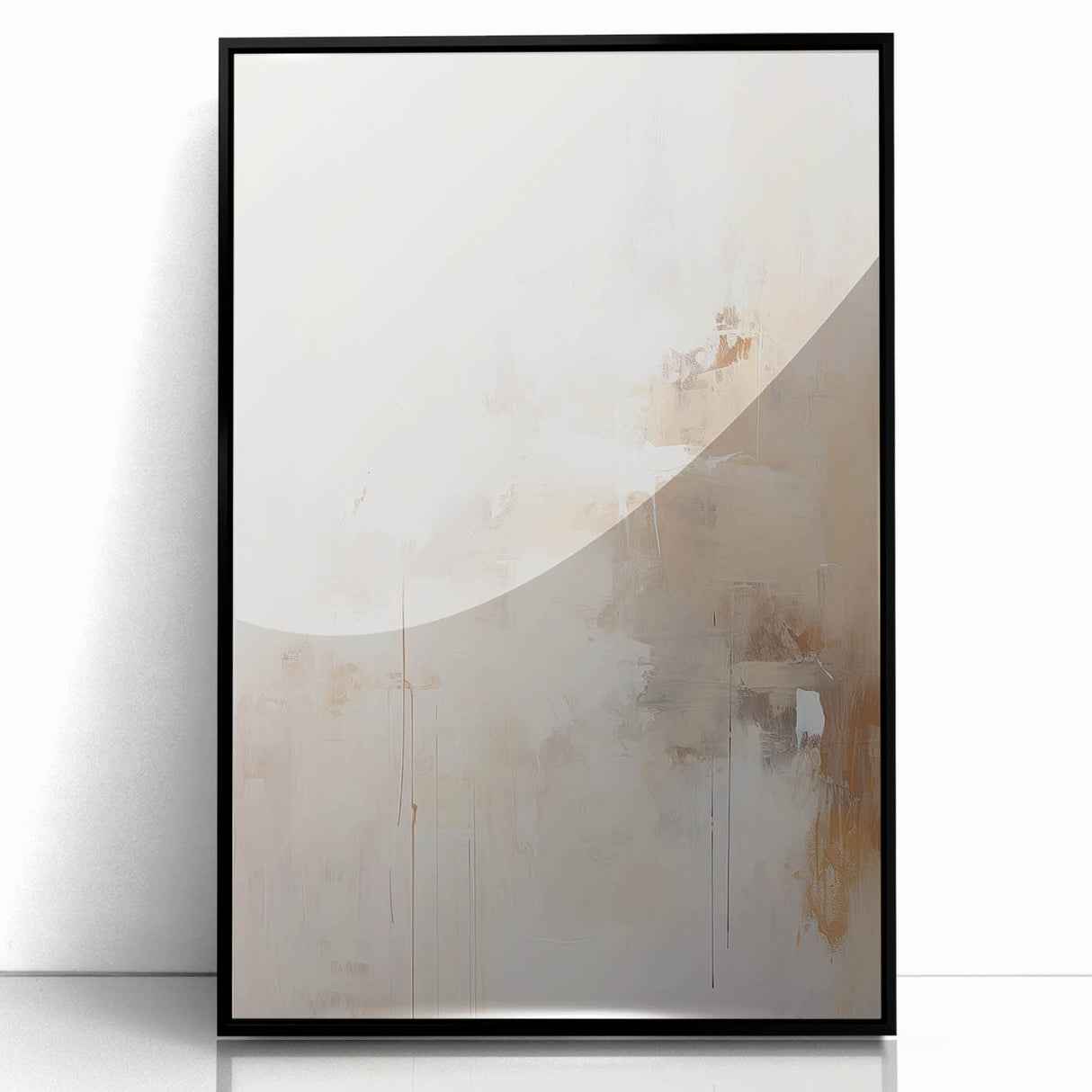 Contemporary Dining Art Pieces – Neutral Abstract Canvas Print