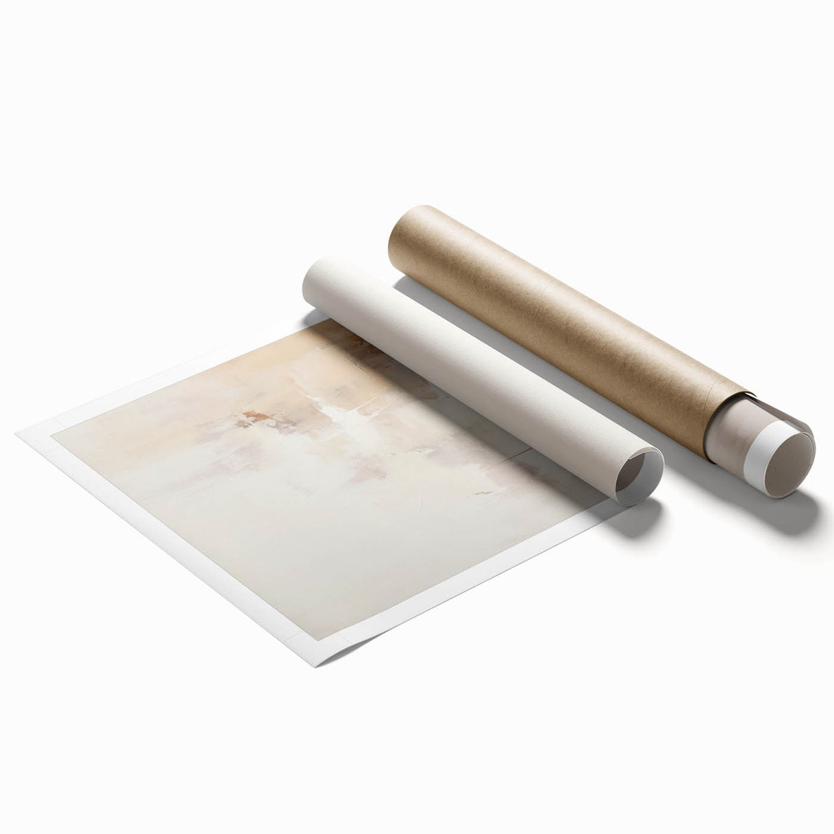 Contemporary Dining Art Pieces – Neutral Abstract Canvas Print