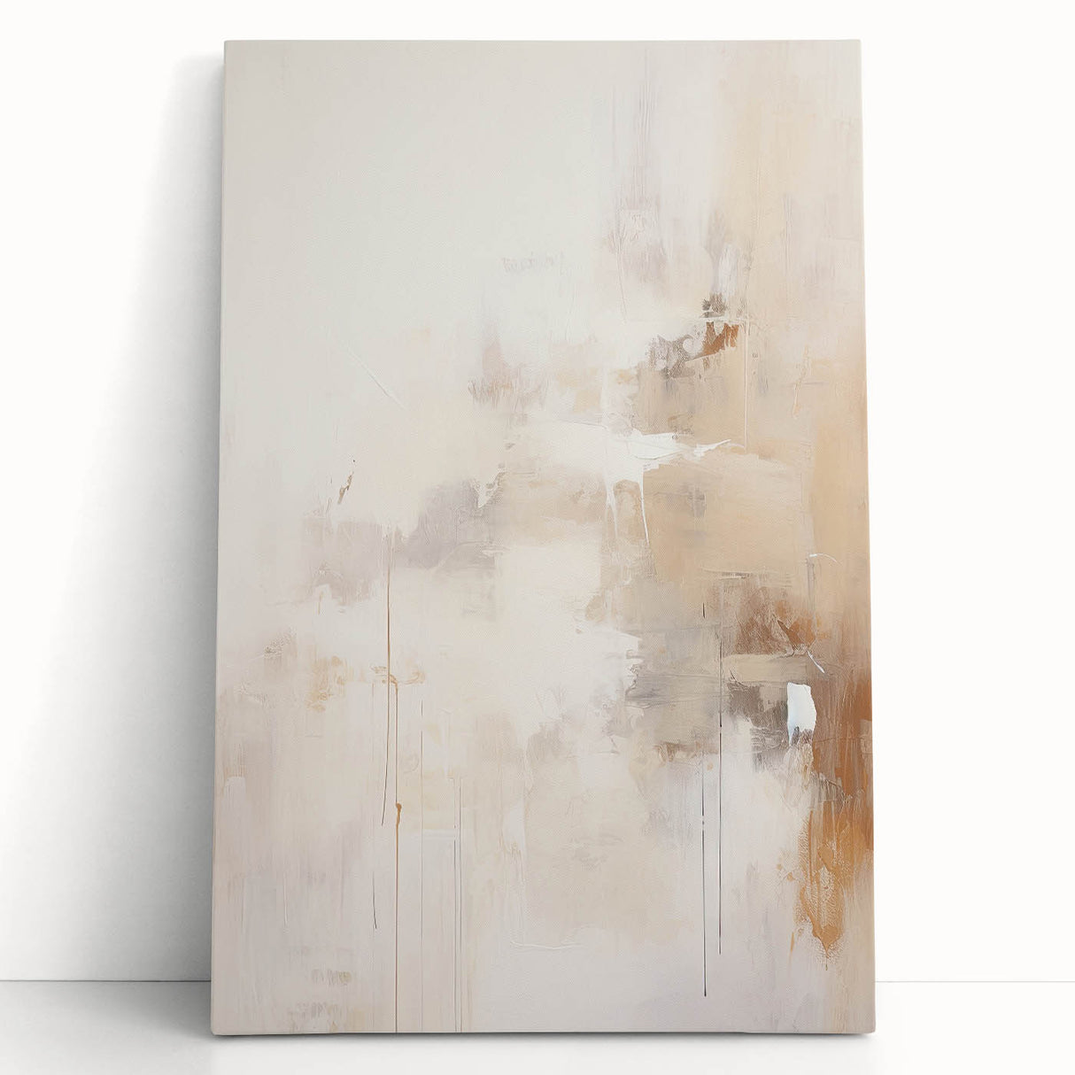 Contemporary Dining Art Pieces – Neutral Abstract Canvas Print
