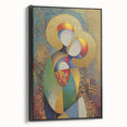Gold & Blue Abstract Living Room Wall Art - Modern Canvas Wall Art