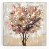 Abstract floral canvas artwork showcasing vibrant colors and intricate designs, ideal for modern home decor. The stretched canvas displays rich textures, enhancing the visual appeal. Perfect for living rooms or creative spaces.