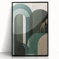 Framed abstract minimalist wall art in black acrylic, showcasing a sleek design with clean lines and a modern aesthetic, perfect for contemporary decor.