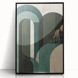 Framed abstract minimalist wall art in black acrylic, showcasing a sleek design with clean lines and a modern aesthetic, perfect for contemporary decor.