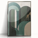 Framed abstract minimalist wall art featuring a silver acrylic finish, elegantly displayed from the front, perfect for modern home decor. Ideal for adding a touch of sophistication to any room.