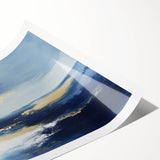 Modern Abstract Wall Art – Contemporary Navy & Gold Canvas Decor