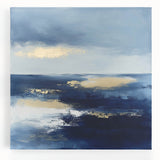 Modern Abstract Wall Art – Contemporary Navy & Gold Canvas Decor