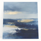 Modern Abstract Wall Art – Contemporary Navy & Gold Canvas Decor