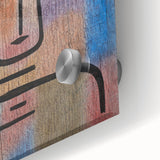 Modern Wall Art: Abstract Face in Earthy Tones – Contemporary Minimalist Decor