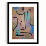 Modern Wall Art: Abstract Face in Earthy Tones – Contemporary Minimalist Decor