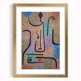 Modern Wall Art: Abstract Face in Earthy Tones – Contemporary Minimalist Decor