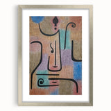 Modern Wall Art: Abstract Face in Earthy Tones – Contemporary Minimalist Decor