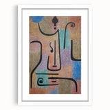 Modern Wall Art: Abstract Face in Earthy Tones – Contemporary Minimalist Decor