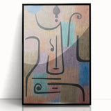 Modern Wall Art: Abstract Face in Earthy Tones – Contemporary Minimalist Decor
