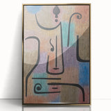 Modern Wall Art: Abstract Face in Earthy Tones – Contemporary Minimalist Decor