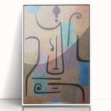 Modern Wall Art: Abstract Face in Earthy Tones – Contemporary Minimalist Decor