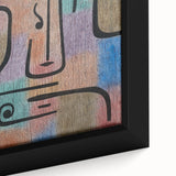 Modern Wall Art: Abstract Face in Earthy Tones – Contemporary Minimalist Decor