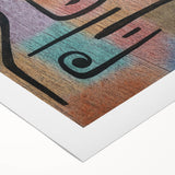 Modern Wall Art: Abstract Face in Earthy Tones – Contemporary Minimalist Decor