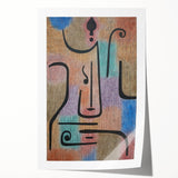 Modern Wall Art: Abstract Face in Earthy Tones – Contemporary Minimalist Decor