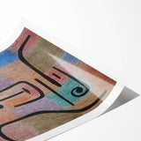 Modern Wall Art: Abstract Face in Earthy Tones – Contemporary Minimalist Decor