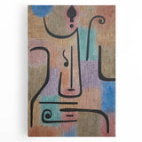 Modern Wall Art: Abstract Face in Earthy Tones – Contemporary Minimalist Decor