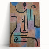 Modern Wall Art: Abstract Face in Earthy Tones – Contemporary Minimalist Decor