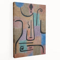 Modern Wall Art: Abstract Face in Earthy Tones – Contemporary Minimalist Decor