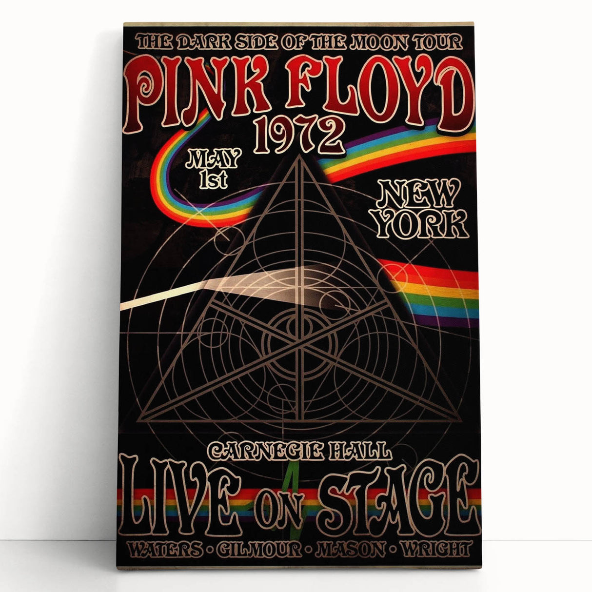 Pink Floyd Dark Side of the Moon 1972 Retro Poster