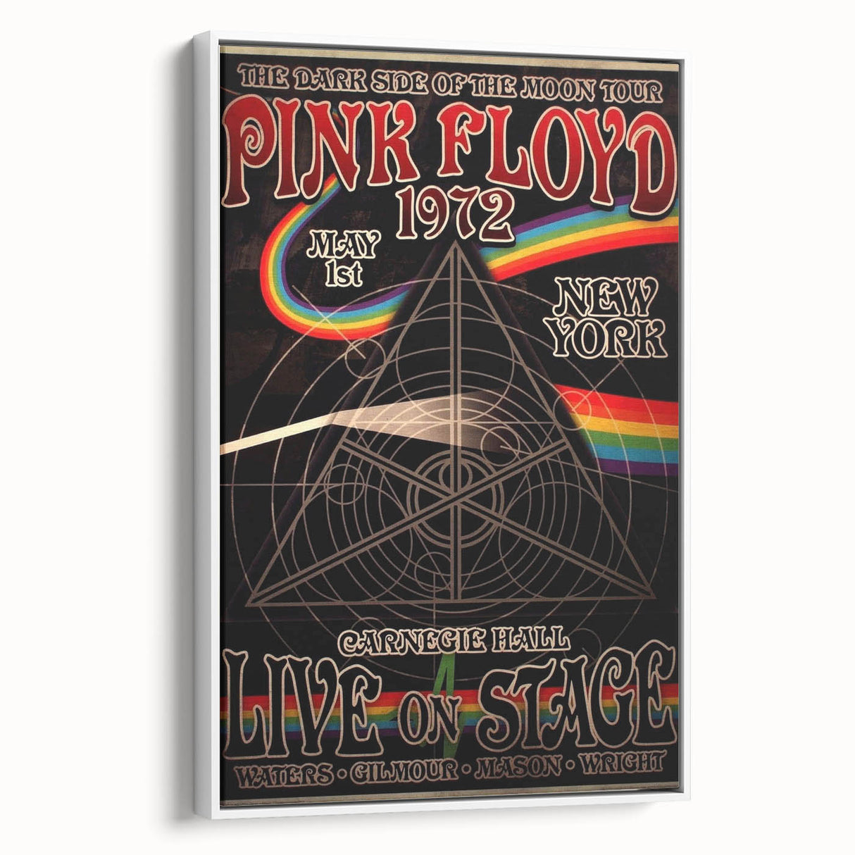 Pink Floyd Dark Side of the Moon 1972 Retro Poster