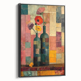 Vintage Vase Living Room Wall Art - Modern Abstract Canvas Print