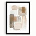 Abstract minimalist wall art framed in black, showcasing a sleek design with a mat, perfect for modern home decor. Ideal for enhancing contemporary interiors.