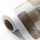 Abstract minimalist wall art on rolled canvas featuring soft pastel colors and geometric shapes, ideal for modern home decor. Perfectly packaged in a protective tube.