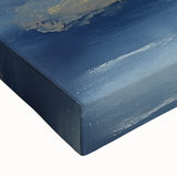 Contemporary Abstract Canvas – Navy & Gold Ocean-Inspired Wall Art